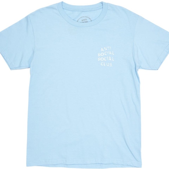 Anti Social Social Club Partly Cloudy Tee 'Blue' Large NWT - Picture 2 of 6